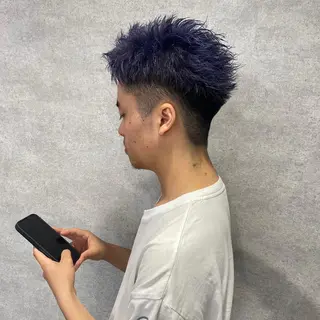 ショート カラー パーマ ヘアアレンジ メンズ キッズ ネイル マツエク・マツパ アイブロウ 仕上がり満足度No. 1🔥BLUCK🔥のヘアスタイル