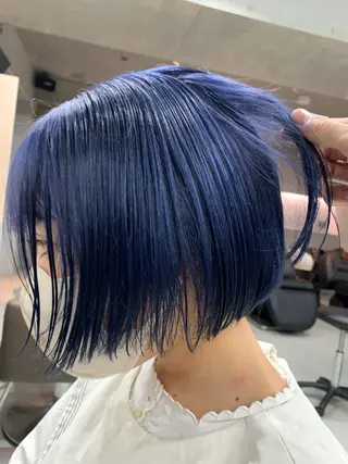 ショート カラー ボブパーマコテ巻き風 パーマNo1深江秀平のヘアスタイル