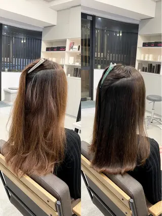 セミロング カラー パーマ 生艶髪＆レイヤー🔔 渋谷お薦めNo.1✨のヘアスタイル