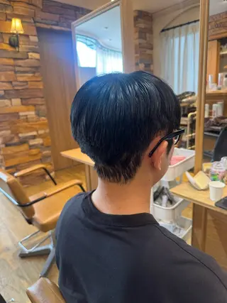 パーマ メンズ 透明感カラー💜 モテ髪 空陽💙のヘアスタイル