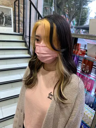 セミロング カラー 海外girl🤎 透明感ベージュmaoのヘアスタイル
