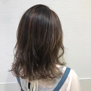 ミディアム カラー 縮毛矯正/ショート 長岡/姉崎宏実🌿のヘアスタイル