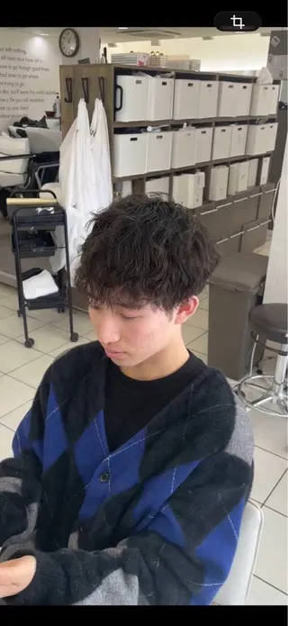 パーマ メンズカット& 艶カラー/有馬のヘアスタイル