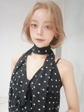 セミロング ナナ♡レイヤーカット ♡似合わせカラーのヘアスタイル