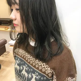 カラー クニモトハルナ ボブ/柔らかカラーのヘアスタイル