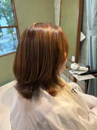 ミディアム どうめん ゆきのヘアスタイル