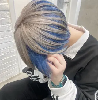 ショート カラー ヘアアレンジ 💟ケア×ハイトーン 💟/ミオのヘアスタイル
