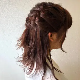 セミロング カラー ヘアアレンジ 菅沢 奈生のヘアスタイル