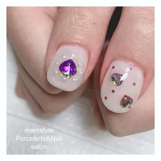 ミディアム ネイル 🐾enen style 🐾のネイルデザイン