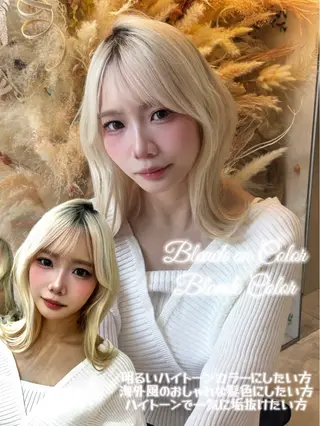 セミロング カラー 🍑ももか🍑透明感 カラー/赤羽🎀のヘアスタイル