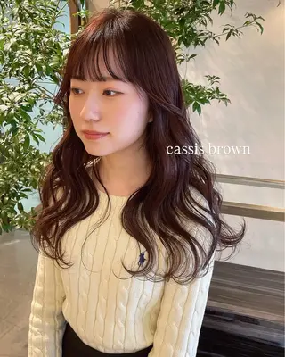 ロング カラー 似合わせ×くすみ カラー🤎yuukaのヘアスタイル