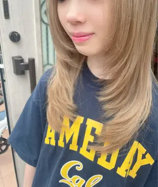 セミロング ダブルカラー🎉 ハイトーン🎉スドウのヘアスタイル
