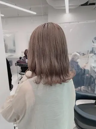 ミディアム ヘアアレンジ ダブルカラー｜ なおき｜池袋美容師のヘアスタイル