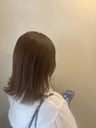 セミロング カラー 兼子莉彩 /暗髪🤎/暖色🍒のヘアスタイル