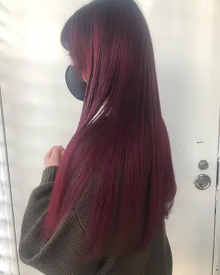 ロング カラー 韓国🇰🇷レイヤー 映える顔周り🩷のヘアスタイル