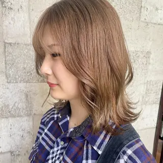 ミディアム 🫧レイナ 🫧 ツヤ髪/艶カラー🫧のヘアスタイル
