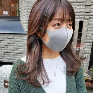ミディアム 韓国レイヤー　 suzuのヘアスタイル
