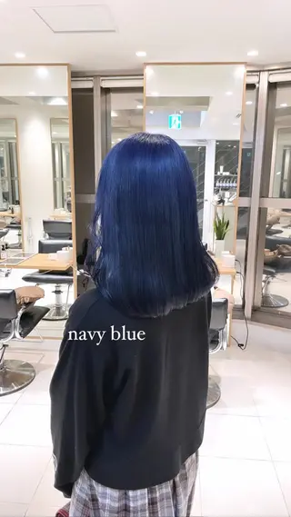 セミロング カラー ツヤ髪/透け感ヘア 💎Nokaのヘアスタイル