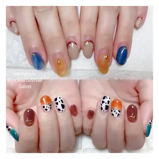 ミディアム ネイル 🐾enen style 🐾のネイルデザイン