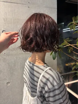 ショート パーマ 地毛風ストレート /うえゆーのヘアスタイル