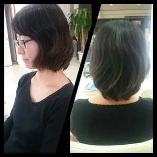 ミディアム キンジョウ エナミのヘアスタイル