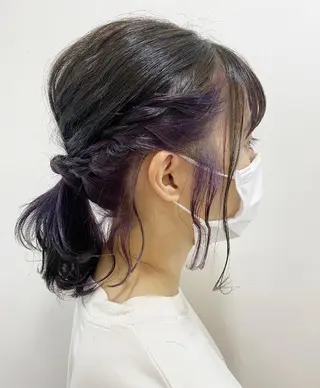 ミディアム カラー ヘアアレンジ fulam/ WATANABEのヘアスタイル