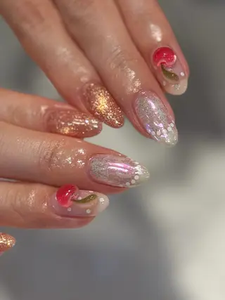 ネイル yume 大人ガーリーネイルのネイルデザイン