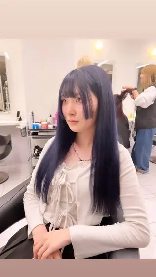 ロング カラー パーマ ヘアアレンジ メンズ 上品＆韓国風 🥀海心🥀のヘアスタイル