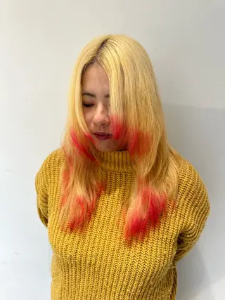 カラー ブリーチ特化/ 派手髪/デザイン🎨のヘアスタイル