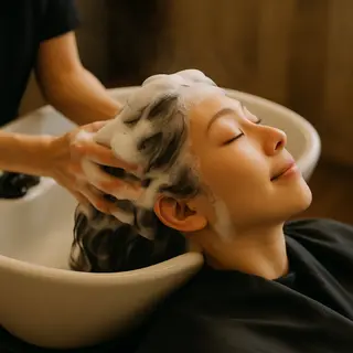 ヒナ/レイヤーカット 艶感ワンカラーのヘアスタイル