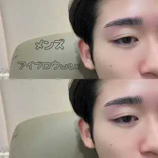 メンズ アイブロウ Rika☀️大泉学園 まつ毛パーマ/眉毛のマツエク・マツパデザイン