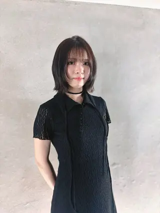 ミディアム Mizuki🩵韓国 風レイヤー/艶カラーのヘアスタイル