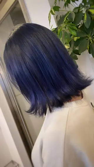 ミディアム 髪質改善縮毛矯正/ ブリーチ/中尾のヘアスタイル