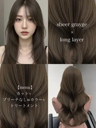 セミロング 韓国ヘア×2way 🇰🇷和知拓郎のヘアスタイル