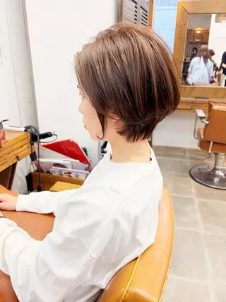 ショート カラー 👑銀座ショート/ 絶壁補正/金子涼👑のヘアスタイル