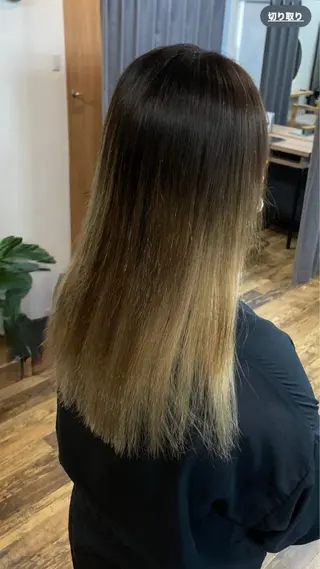 ロング パーマ 髪質改善カラー /髪質改善ストレートのヘアスタイル