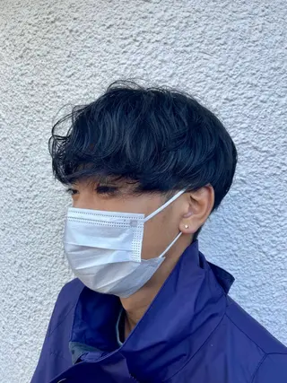ショート パーマ メンズ 髪質改善・ボブ・ ショート 丸毛一輝のヘアスタイル