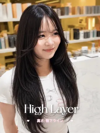 ロング 大人韓国レイヤ ー特化｜角岡泉希🩶のヘアスタイル