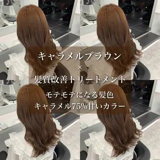 ロング カラー ラベンダー💜 グレージュ🩶のヘアスタイル