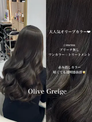 ロング カラー Riho♡レイヤー/ 名駅/大人韓国ヘアのヘアスタイル