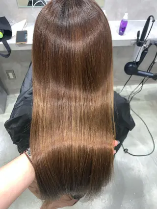 ロング カラー ヘアアレンジ 新宿♥ハッシュカット 暖色カラー♥Unaのヘアスタイル