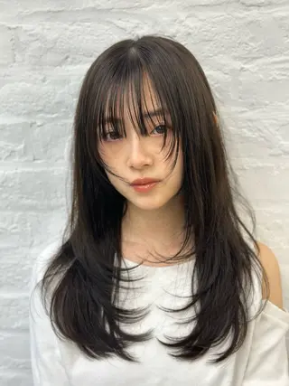 セミロング カラー ヘアアレンジ 前髪顔まわりカット 🌈中村海聖のヘアスタイル