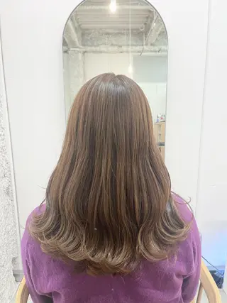 セミロング カラー 暖色カラー／ ヘアセット🌛櫻井舞のヘアスタイル