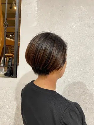 ショート 顔周りカット/透明感 カラー/rioのヘアスタイル