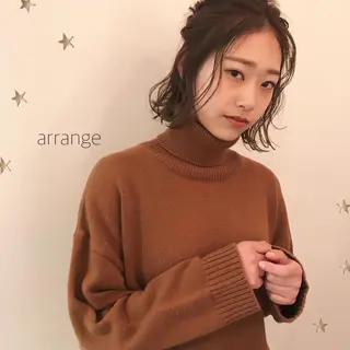 ミディアム ヘアアレンジ 市川 千夏のヘアスタイル