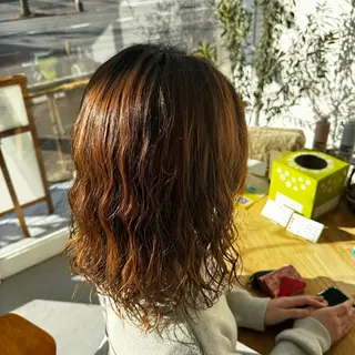 ミディアム パーマ c& ちはるのヘアスタイル