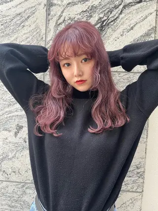 セミロング カラー ヘアアレンジ 髙塚碧🇰🇷 韓国ヘア🎗️のヘアスタイル