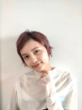 ショート カラー ヘアアレンジ Cecilhair セシルヘアー神戸元町のヘアスタイル