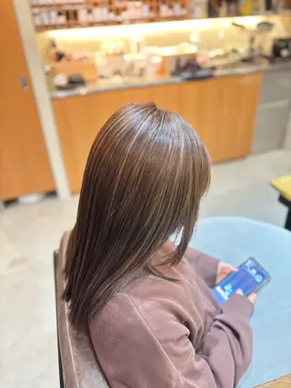 セミロング Hair ruup 平良那生のヘアスタイル