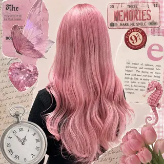 ミディアム カラー ヘアアレンジ 🌈くれは🎨デザイ ン🌟ダメージレスのヘアスタイル